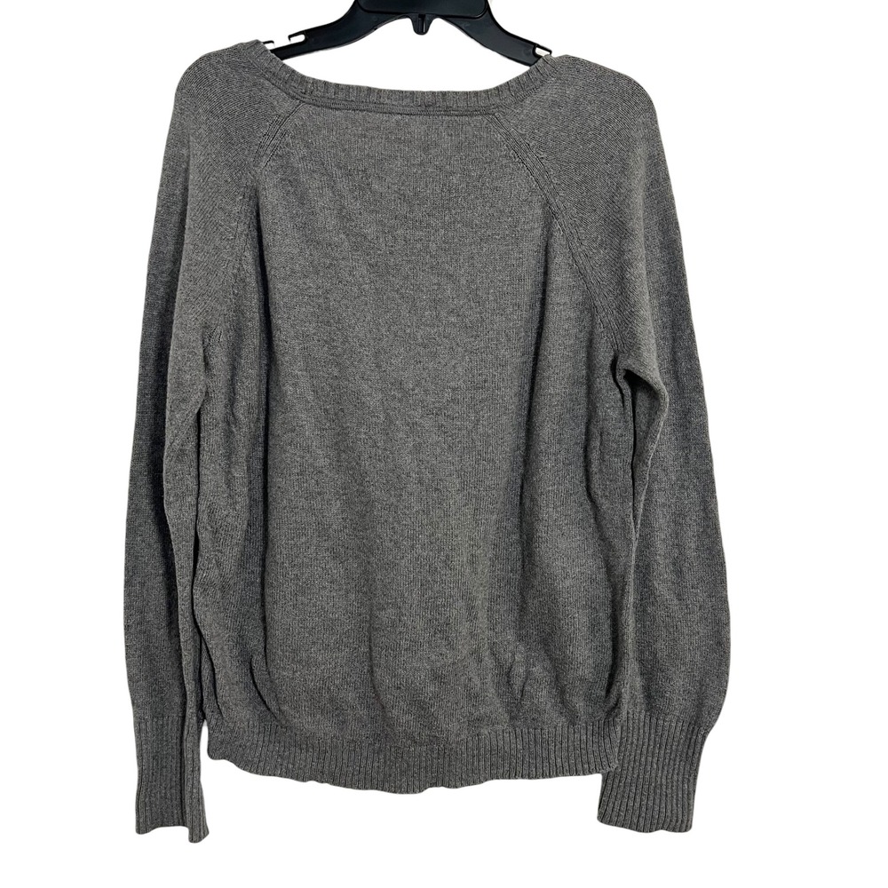 Aeropostale Womens Grey Lace Front Raglan Sleeve Sweater Size Extra‎ Large - Picture 2 of 8